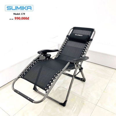 Ghế xếp thư giãn Sumika 179 - Khóa kim loại - Khung vuông